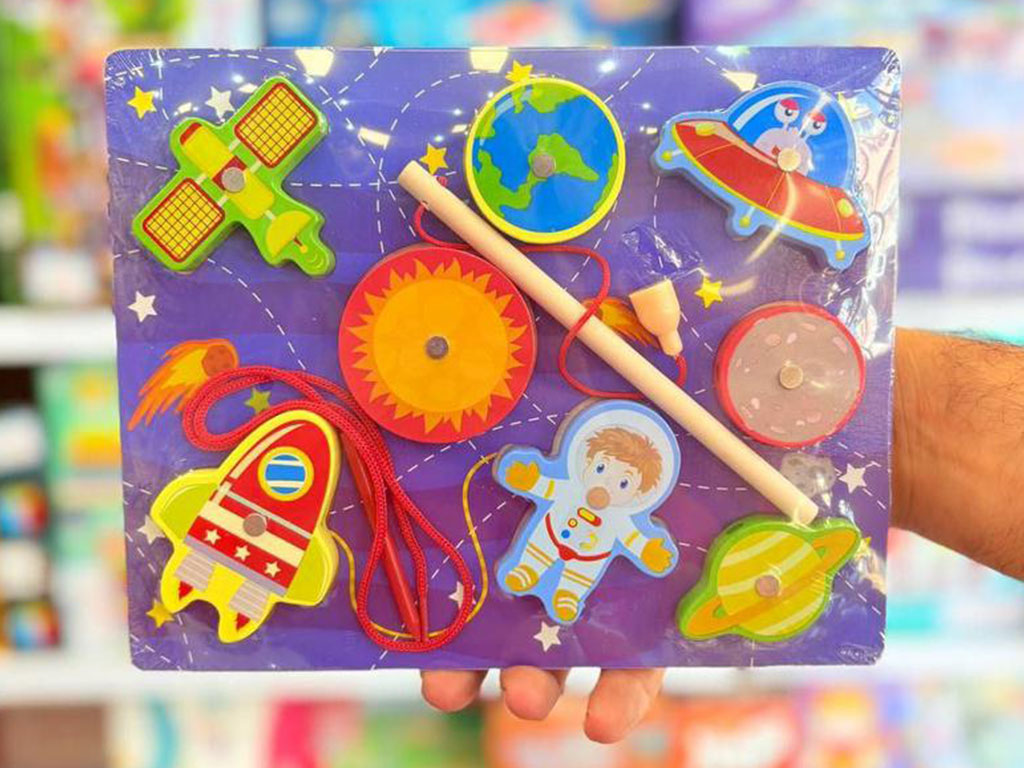 پازل چوبی برجسته ماهیگیری