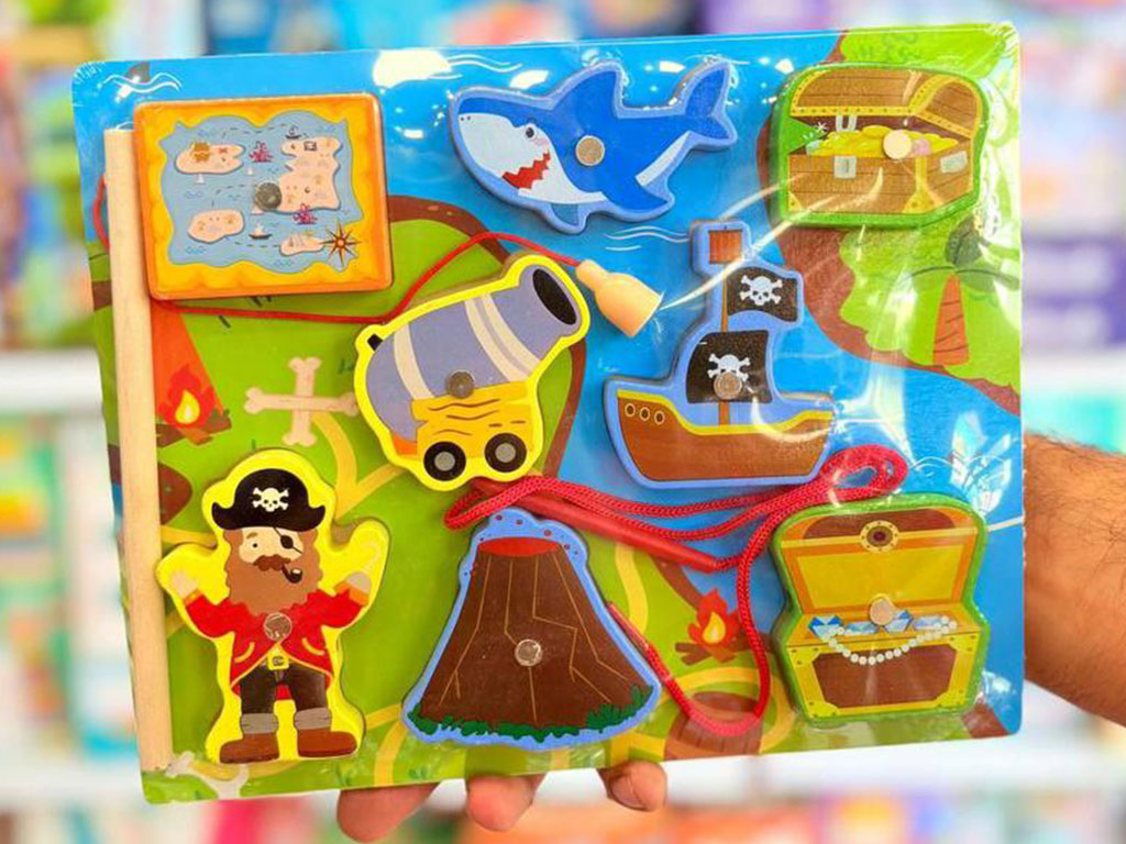 پازل چوبی برجسته ماهیگیری