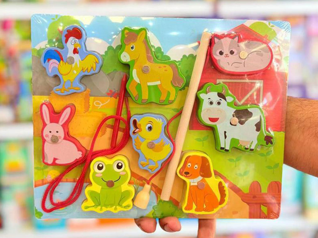 پازل چوبی برجسته ماهیگیری