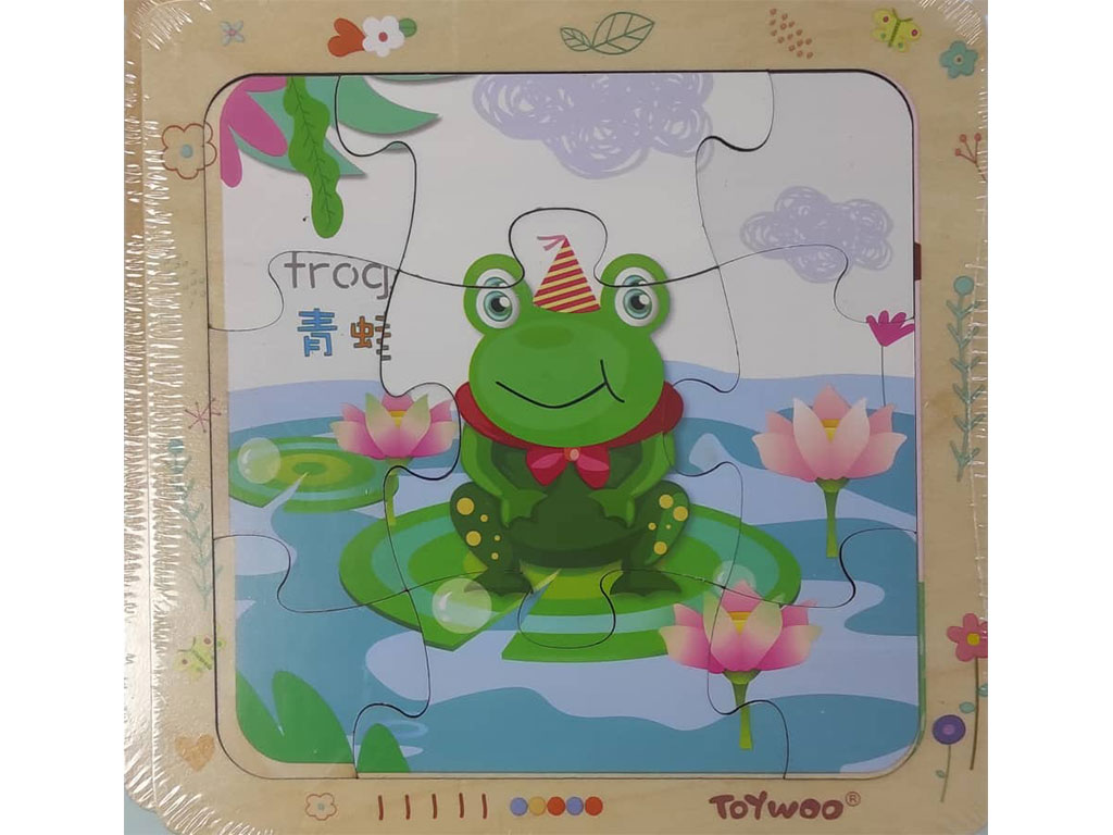 پازل چوبی 9 تکه سایز کوچک با تکه های فانتزی