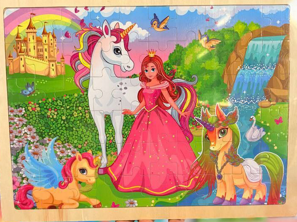 پازل چوبی 60 تکه اسباب بازی کودکان