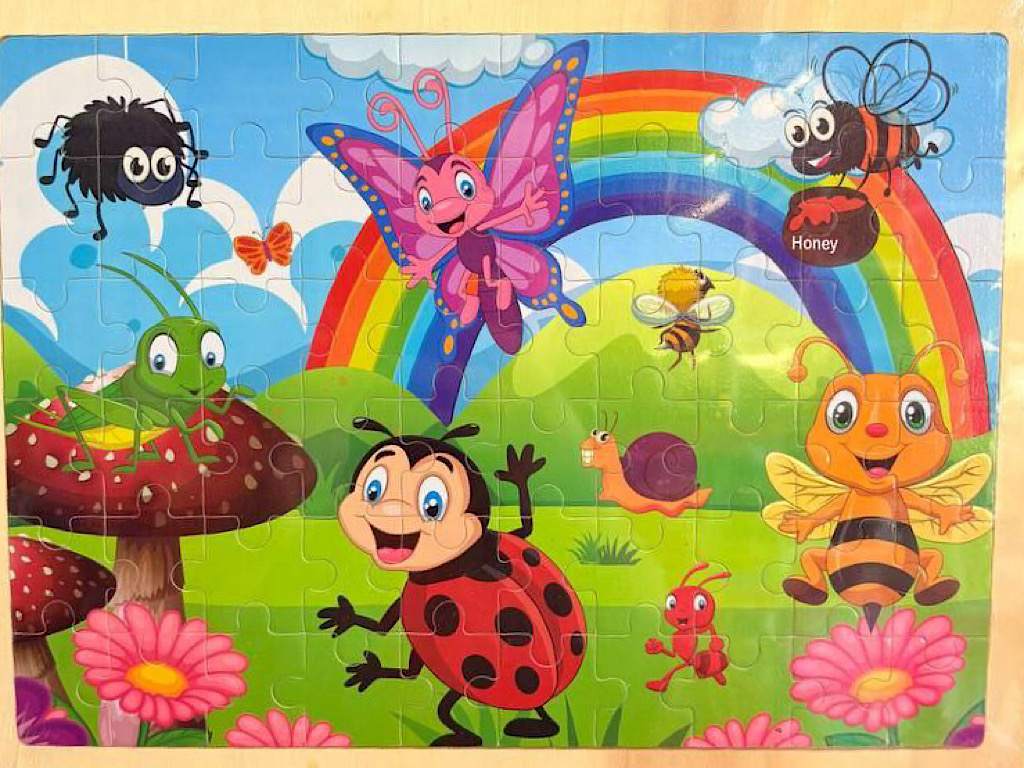 پازل چوبی 60 تکه اسباب بازی کودکان