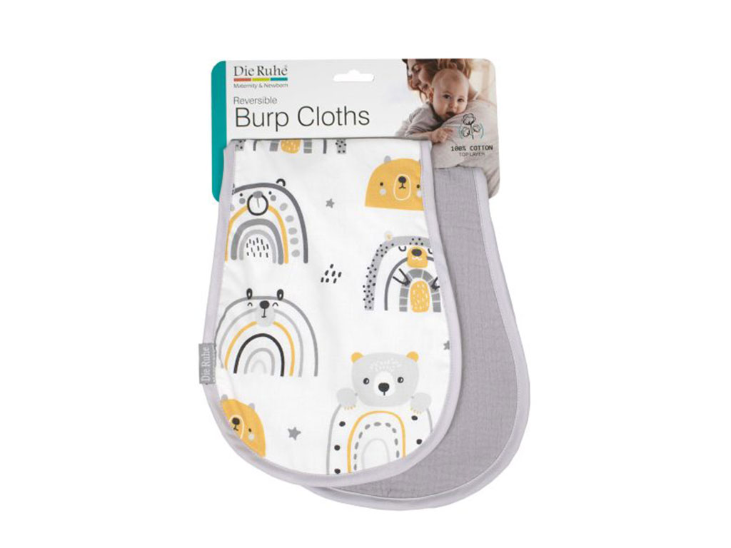 دستمال آروغ گیر نوزادی 3 لایه 2 عددی دی روحه die ruhe