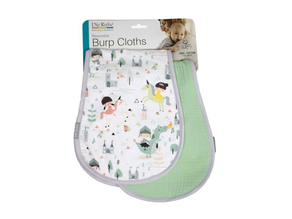 دستمال آروغ گیر نوزادی 3 لایه 2 عددی دی روحه die ruhe