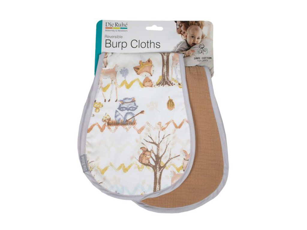 دستمال آروغ گیر نوزادی 3 لایه 2 عددی دی روحه die ruhe