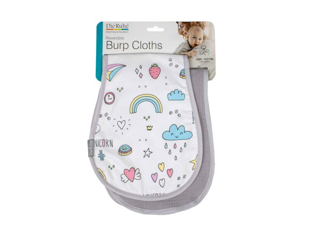 دستمال آروغ گیر نوزادی 3 لایه 2 عددی دی روحه die ruhe