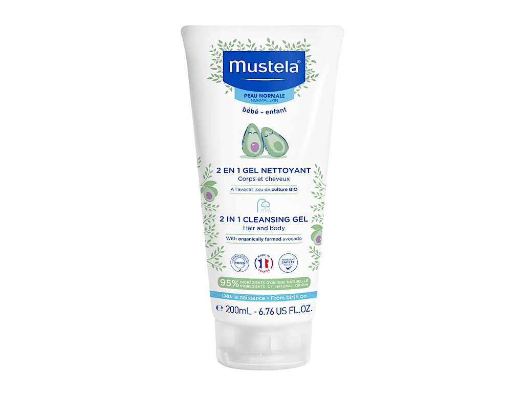 شامپو سر و بدن2  در 1  کودک موستلا مدل حجم 200 میلی لیتر