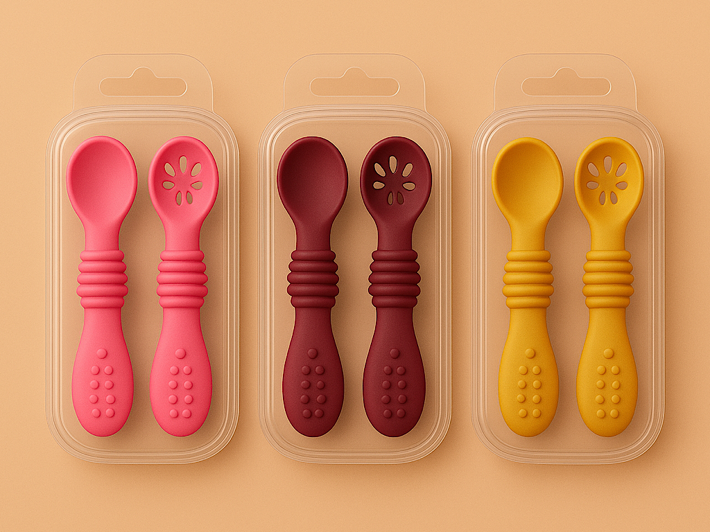 قاشق سیلیکونی و پری اسپون قابدار