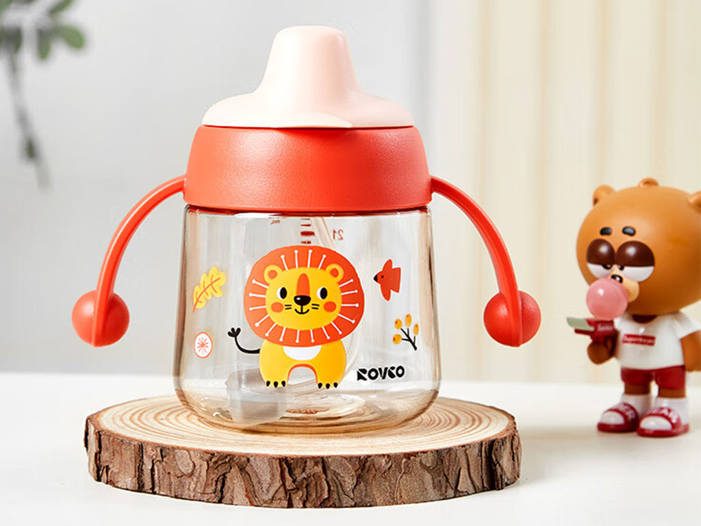 لیوان آبمیوه خوری سوپاپ دار آنتی کولیک 180 میلی لیتر رووکو Rovco