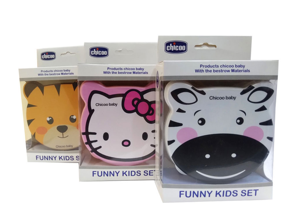 ظرف خوراکی 4 تکه  طرح حیوانات چیکو chicco
