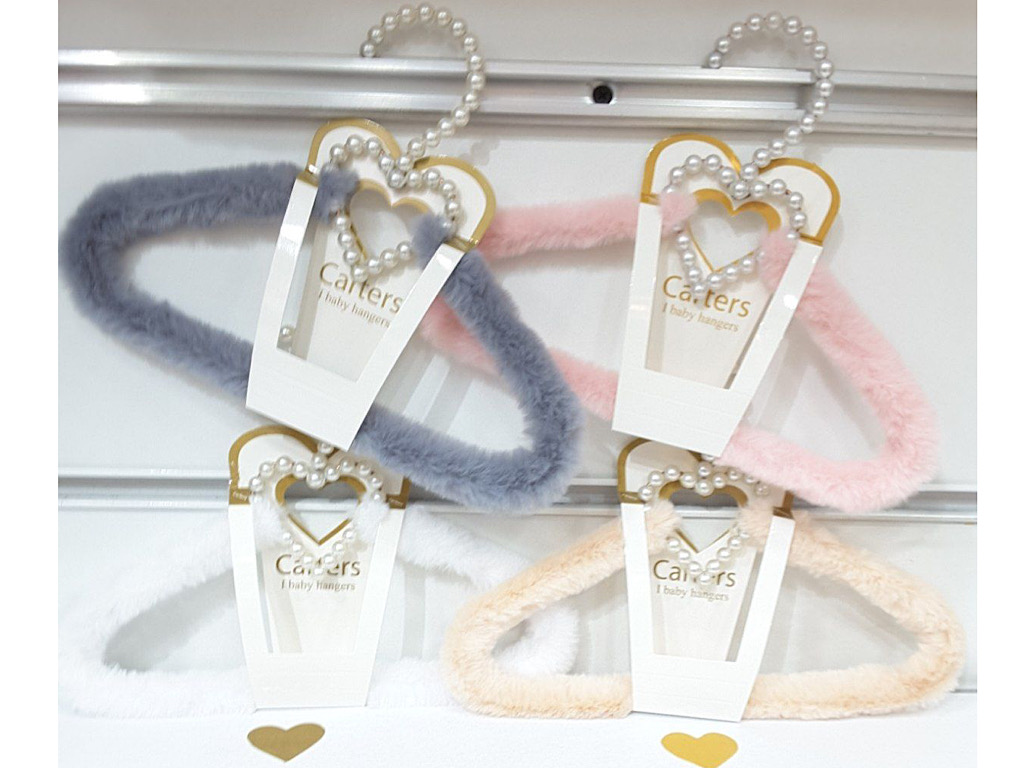 چوب لباسی خزدار کودک قلب دار