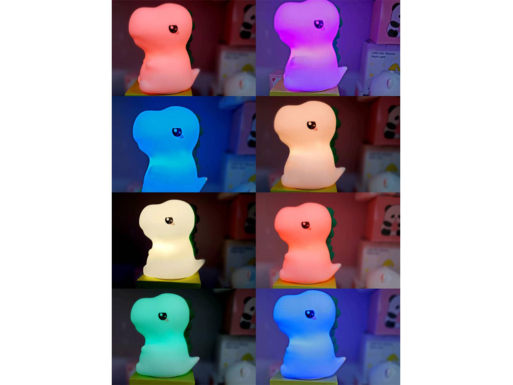 چراغ خواب سیلیکونی شارژی دایناسور عصبانی