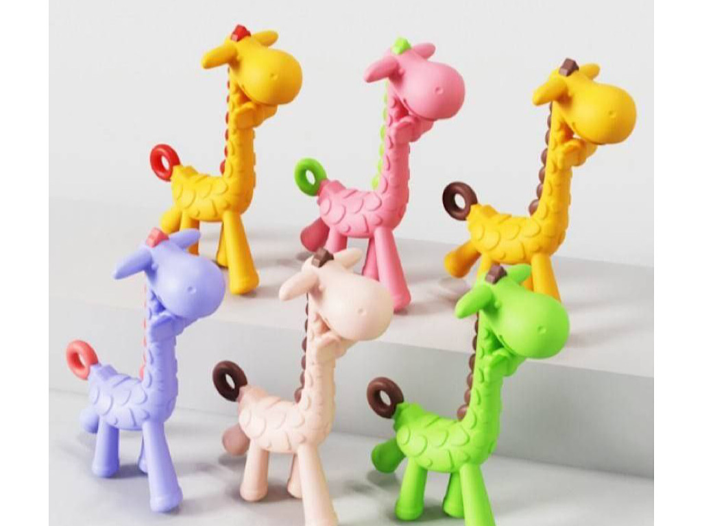 دندانگیر سیلیکونی نوزادی طرح زرافه