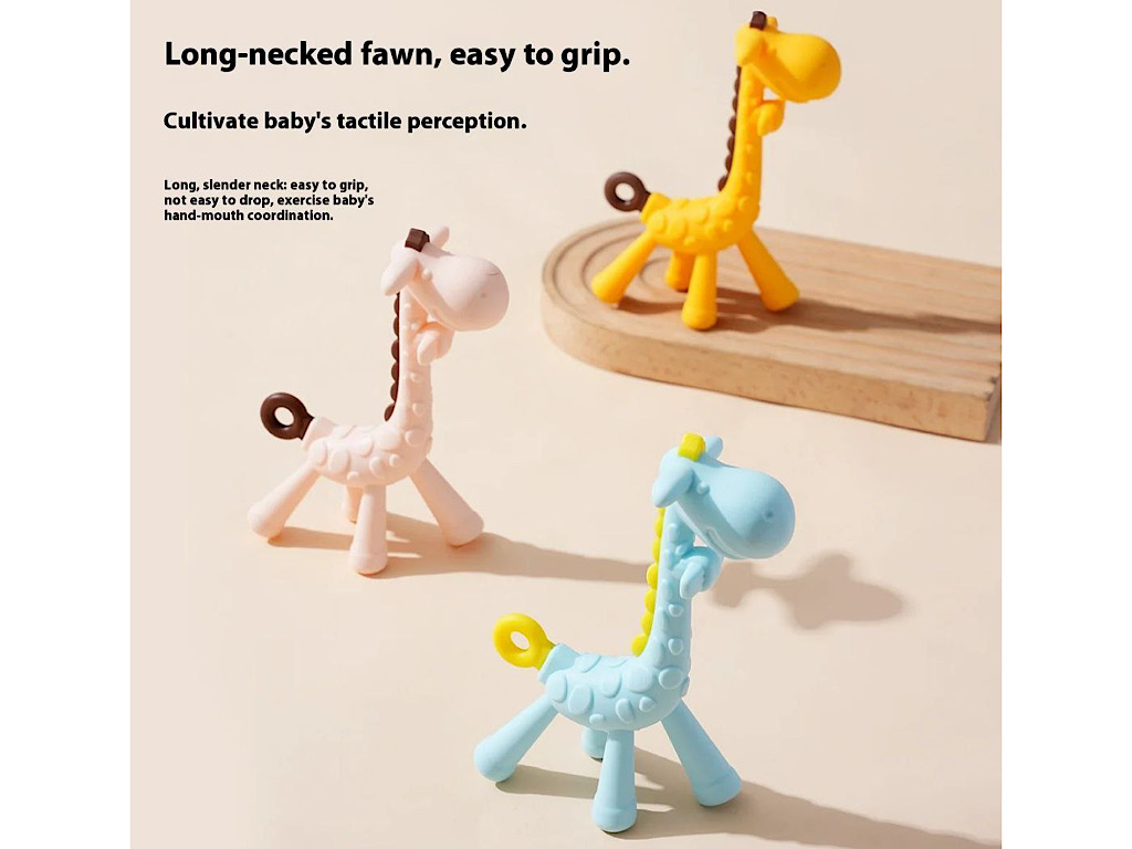 دندانگیر سیلیکونی نوزادی طرح زرافه