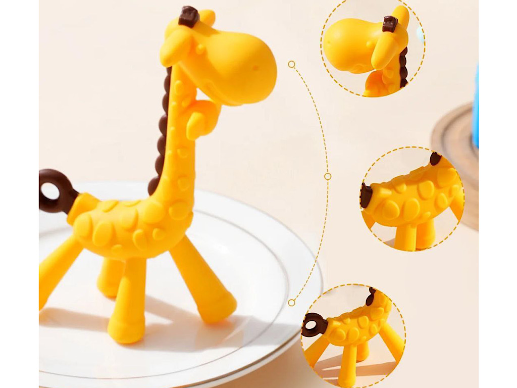 دندانگیر سیلیکونی نوزادی طرح زرافه