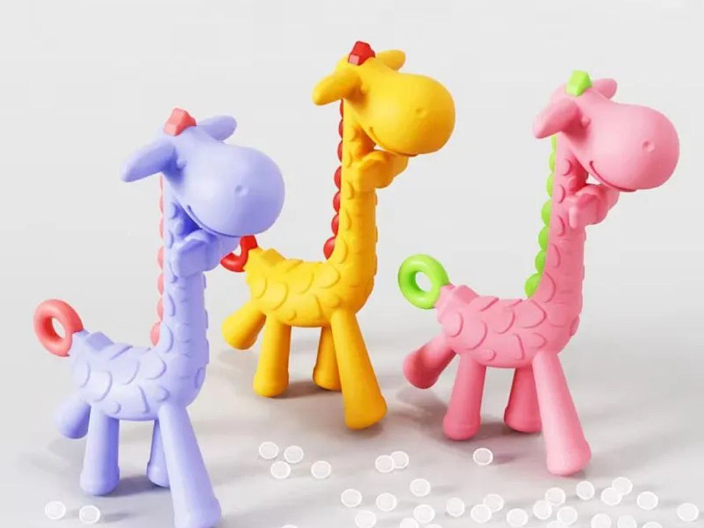 دندانگیر سیلیکونی نوزادی طرح زرافه