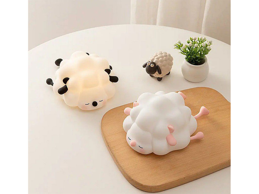 چراغ خواب سیلیکونی شارژی مدل ضربه ای طرح ببعی