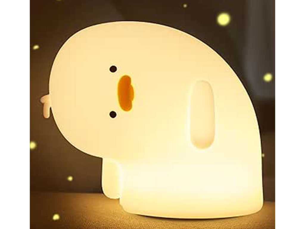 چراغ خواب سیلیکونی شارژی طرح اردک سر خم