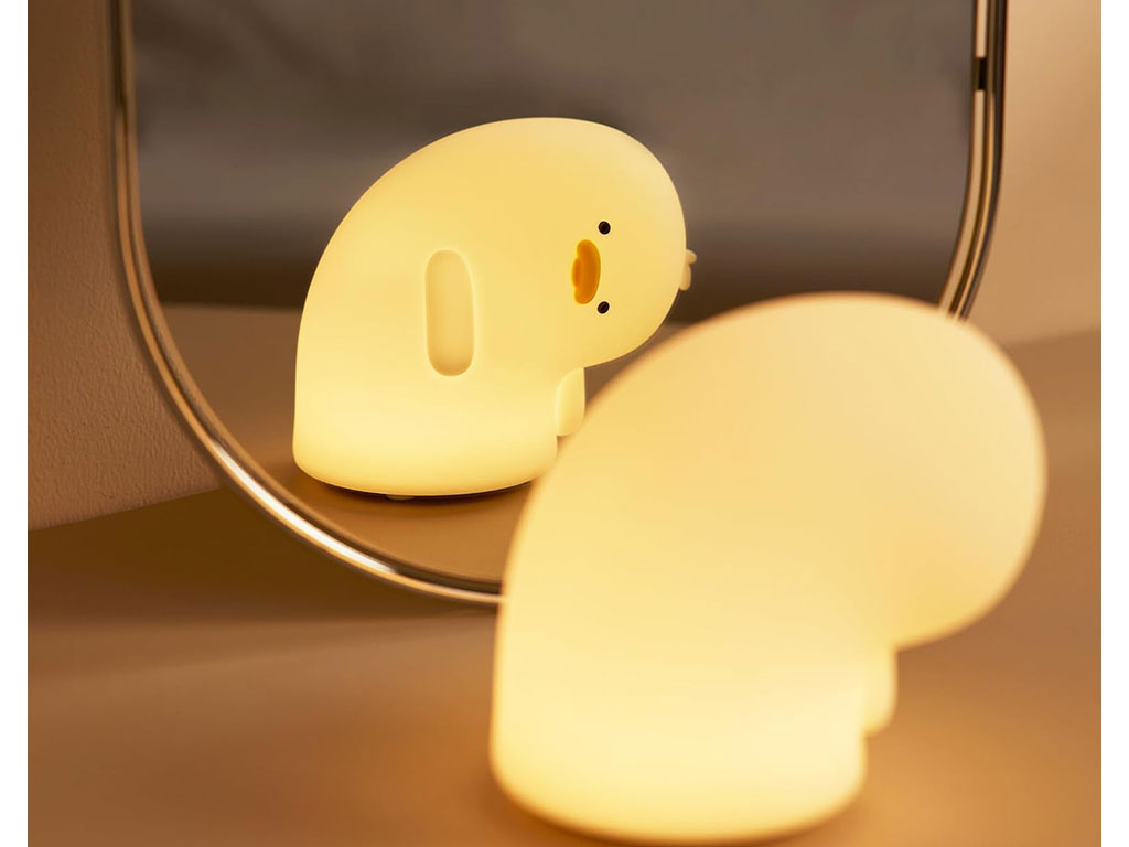 چراغ خواب سیلیکونی شارژی طرح اردک سر خم
