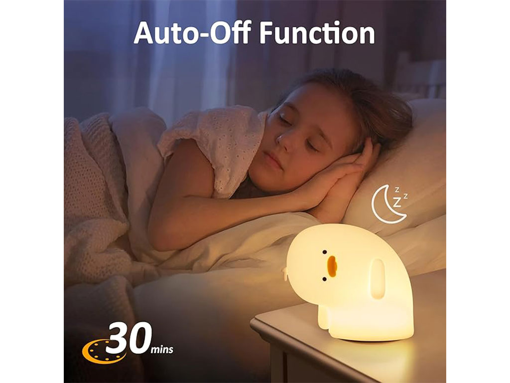 چراغ خواب سیلیکونی شارژی طرح اردک سر خم