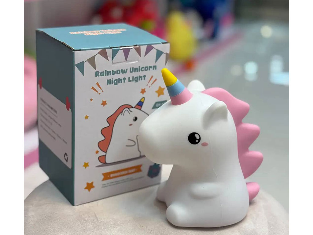 چراغ خواب سیلیکونی، شارژی و لمسی مدل یونیکورن