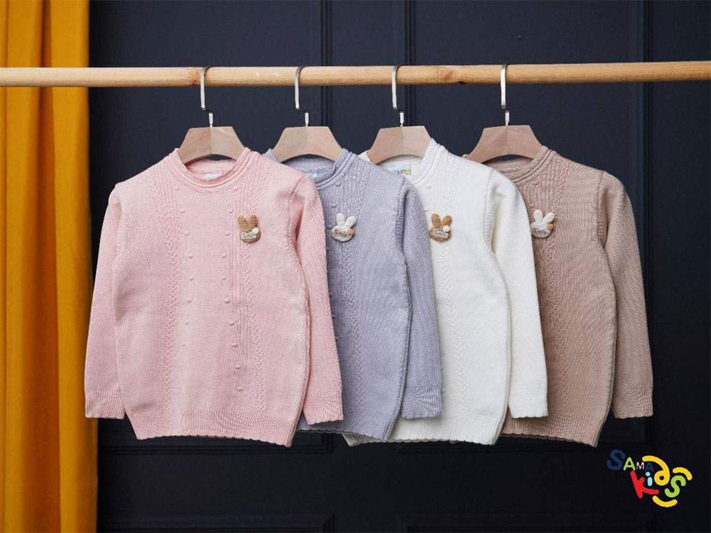 بلوز   بافت  دخترانه  خرجکار خرگوش