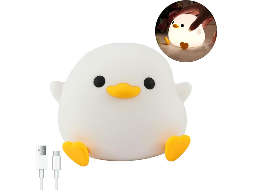چراغ خواب سیلیکونی، لمسی و شارژی طرح جوجه نشسته