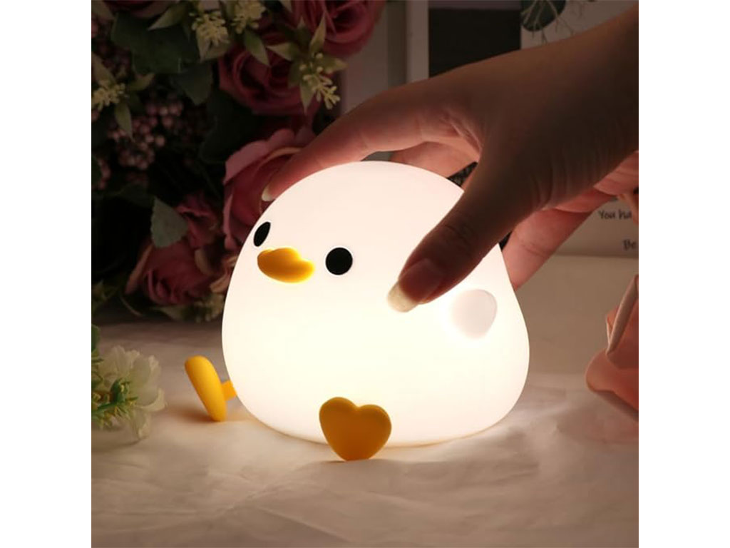 چراغ خواب سیلیکونی، لمسی و شارژی طرح جوجه نشسته