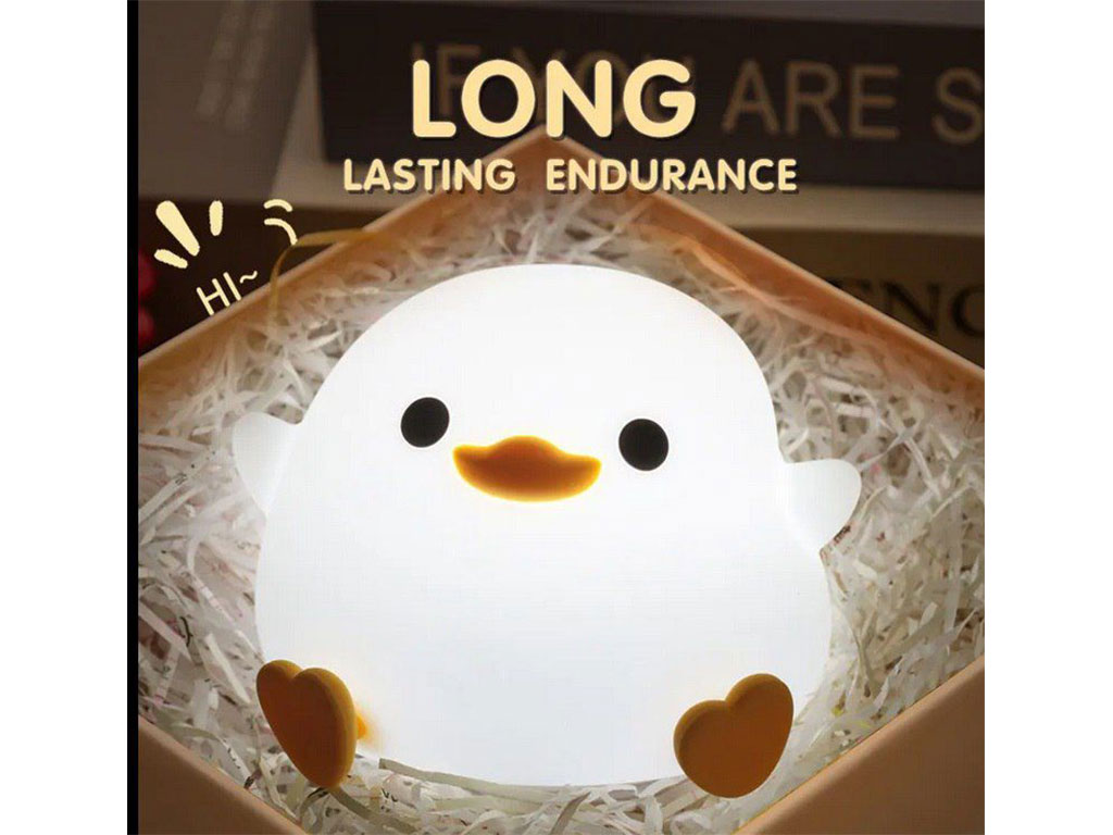 چراغ خواب سیلیکونی، لمسی و شارژی طرح جوجه نشسته