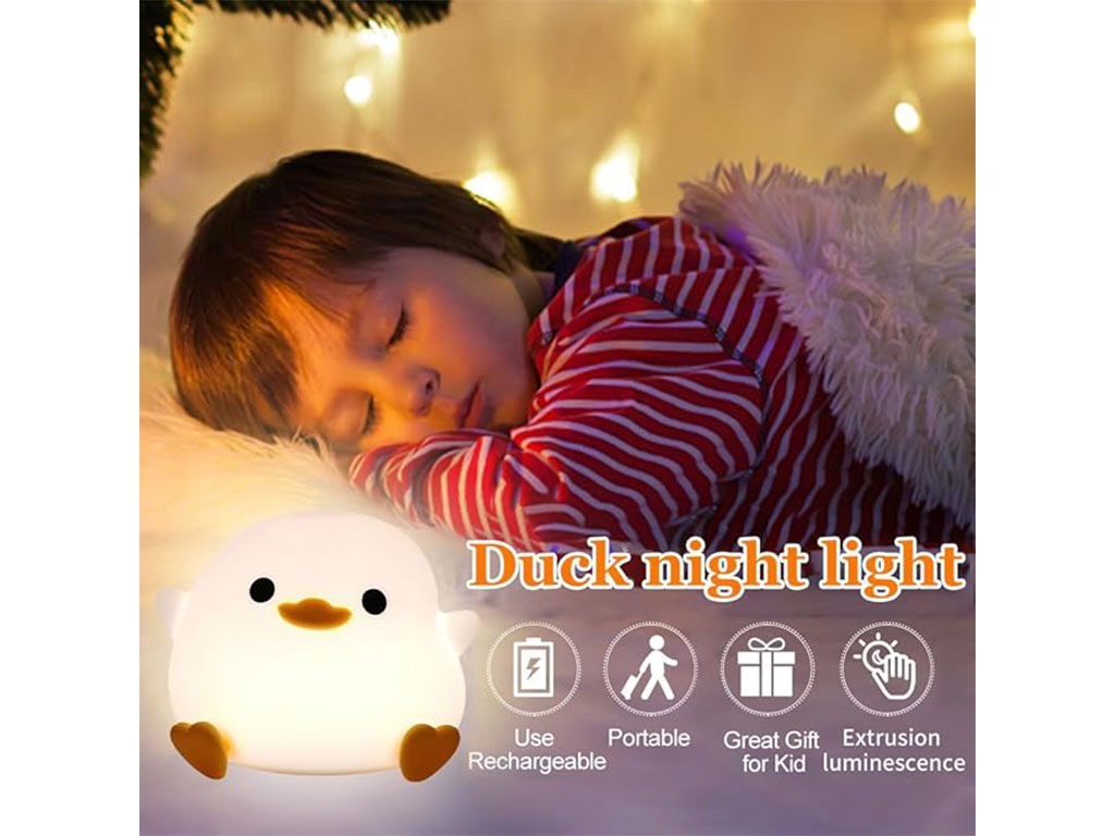 چراغ خواب سیلیکونی، لمسی و شارژی طرح جوجه نشسته