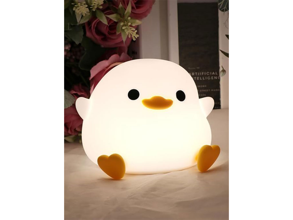 چراغ خواب سیلیکونی، لمسی و شارژی طرح جوجه نشسته