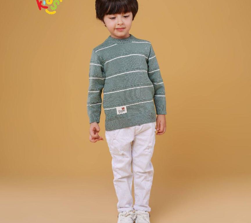 بلوز بافت پسرانه مدل راه راه