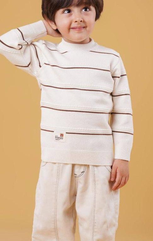 بلوز بافت پسرانه مدل راه راه