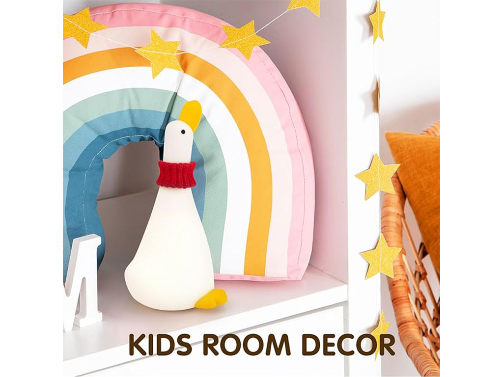 چراغ خواب سیلیکونی شارژی مدل ضربه ای طرح اردک سر بالا