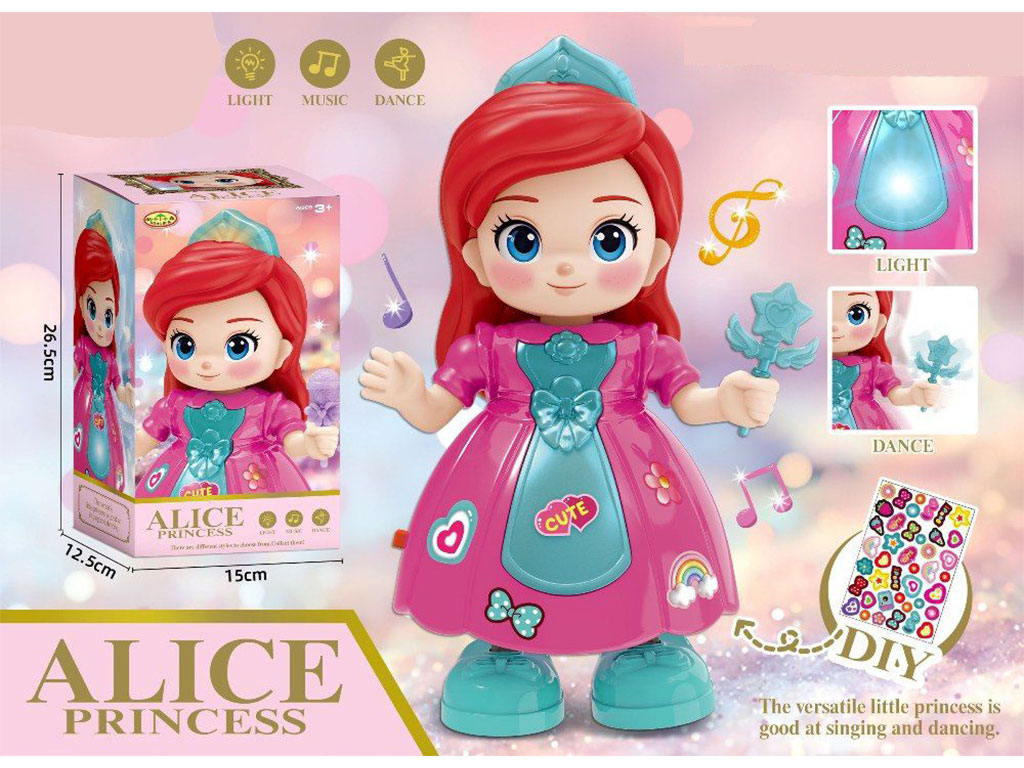 عروسک دختر موزیکال و چراغ دار اسباب بازی طرح پری