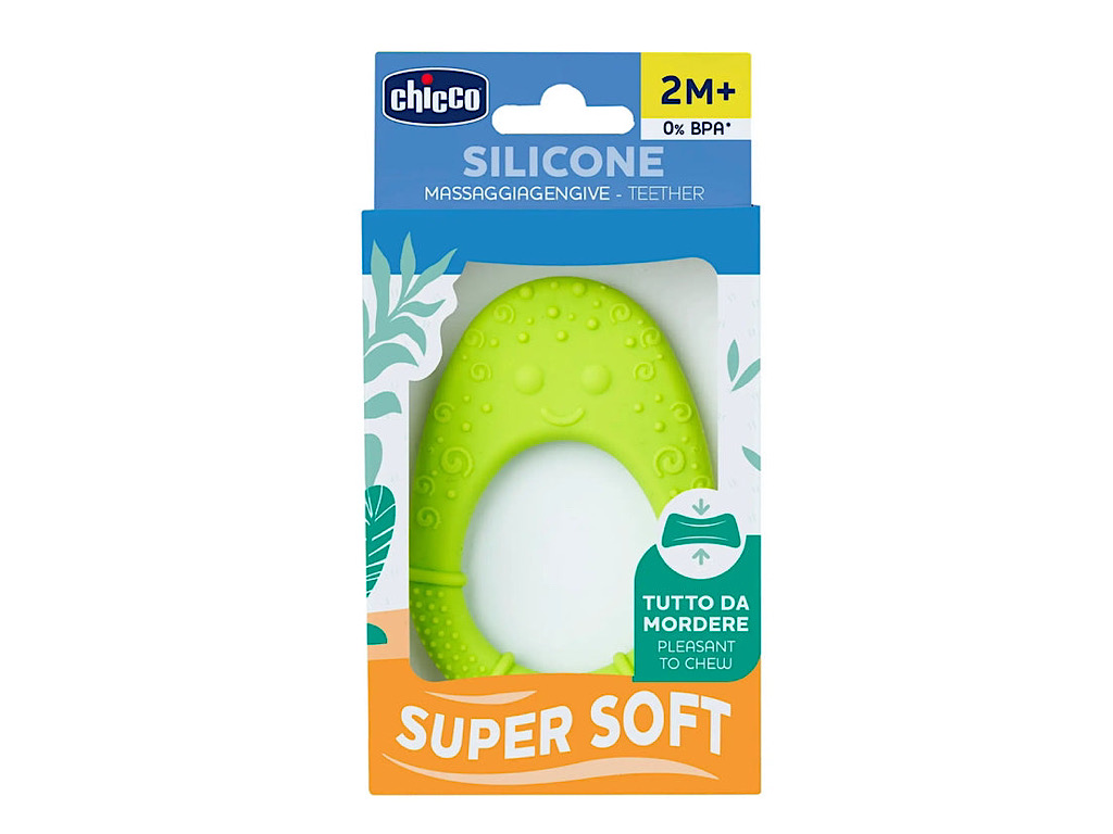 دندانگیر سیلیکونی گیاهی نوزادی +2 ماه طرح آواکادو چیکو CHICCO