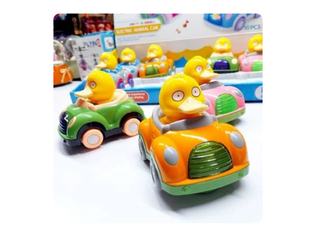 اردک ماشین سوار موزیکال و چراغ دار اسباب بازی طرح مات
