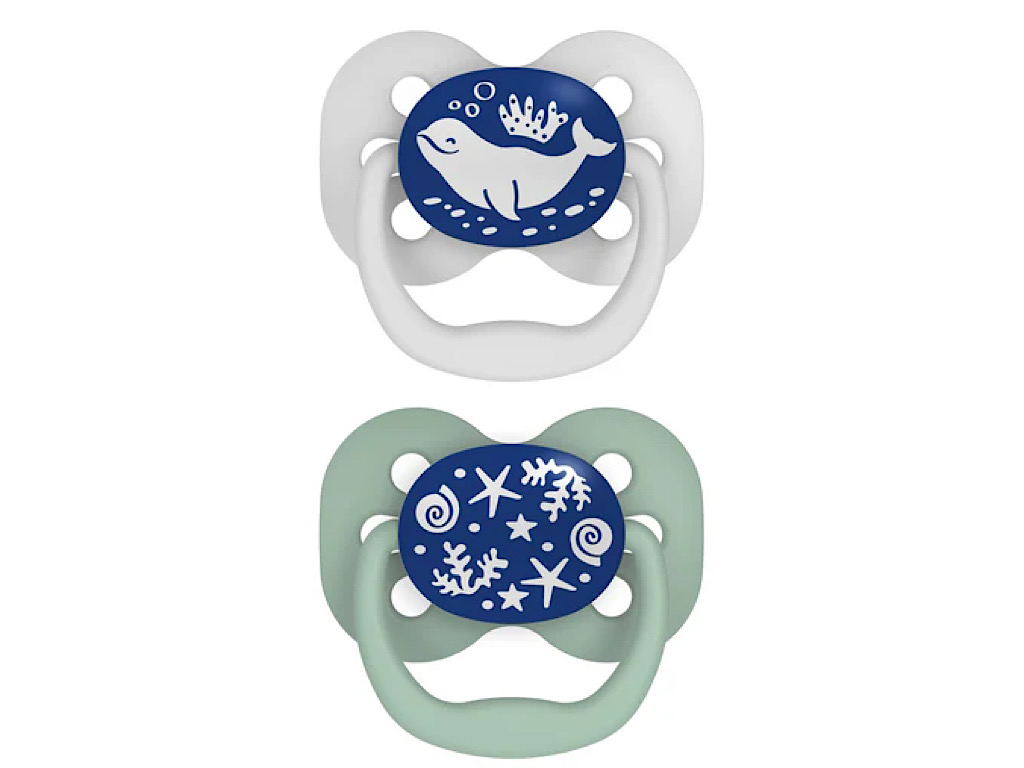 پستانک شبرنگ ارتودنسی نوزادی 6-0 ماه دوعددی دکتر براون Dr Browns