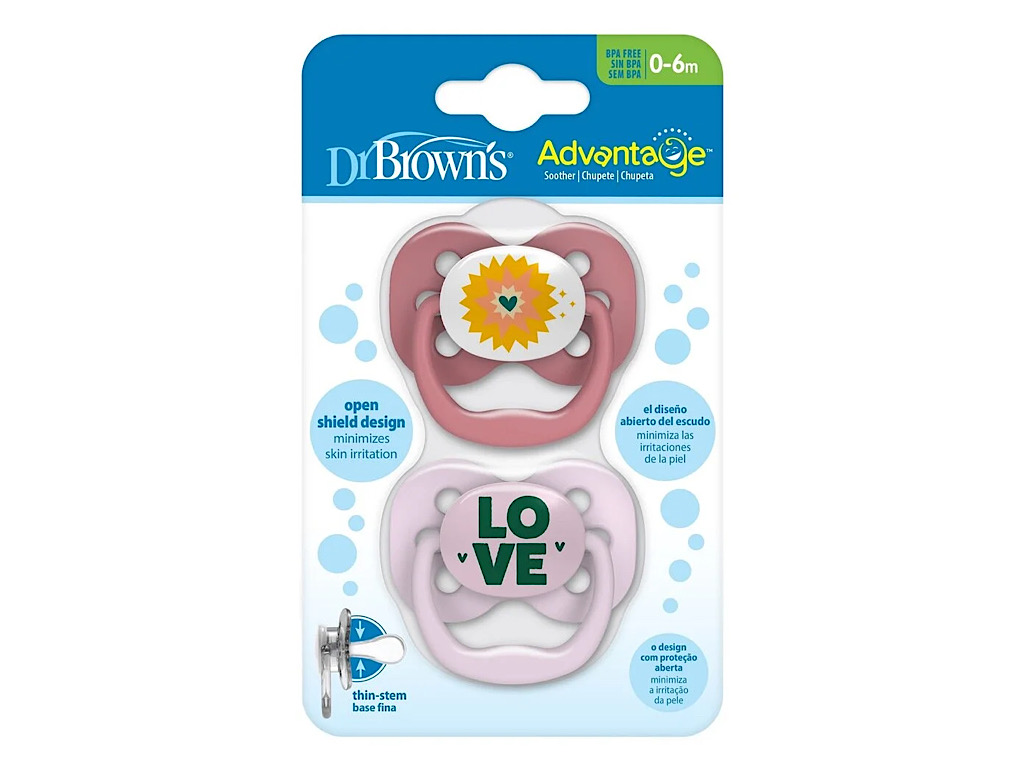 پستانک ارتودنسی نوزادی 6-0 ماه دوعددی دکتر براون Dr Browns