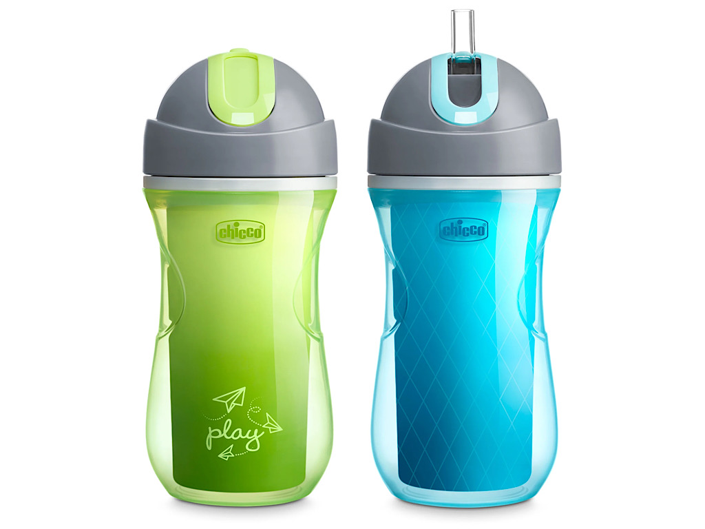 لیوان نی دار عایق دار ضد چکه  266 میلی لیتر چیکو CHICCO