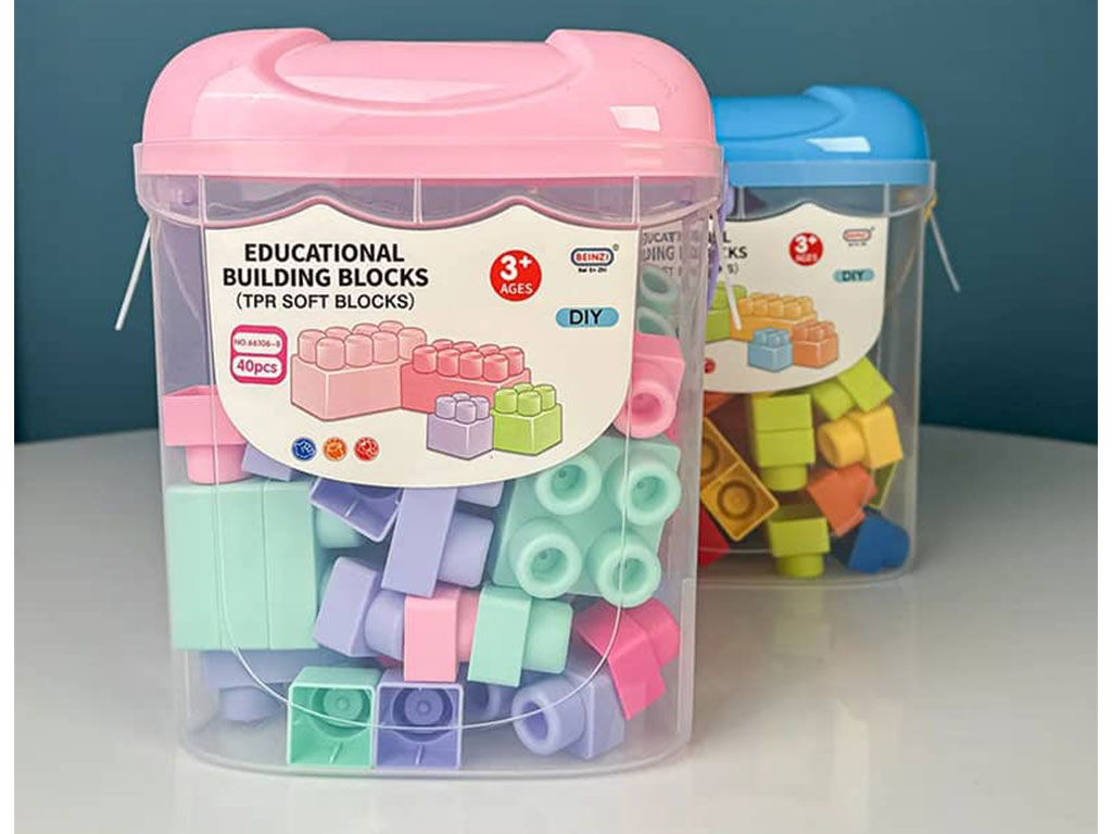 لگو نرم 40 تکه سطلی