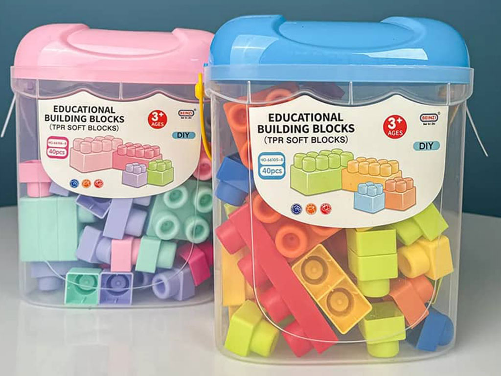 لگو نرم 40 تکه سطلی