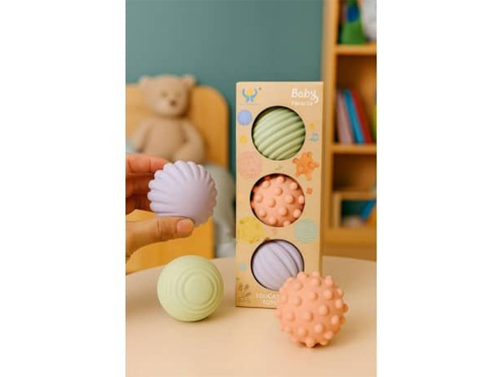 پوپت توپی حسی 3 عددی نوزادی