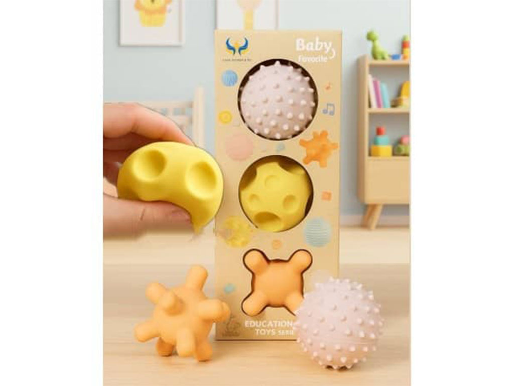 پوپت توپی حسی 3 عددی نوزادی