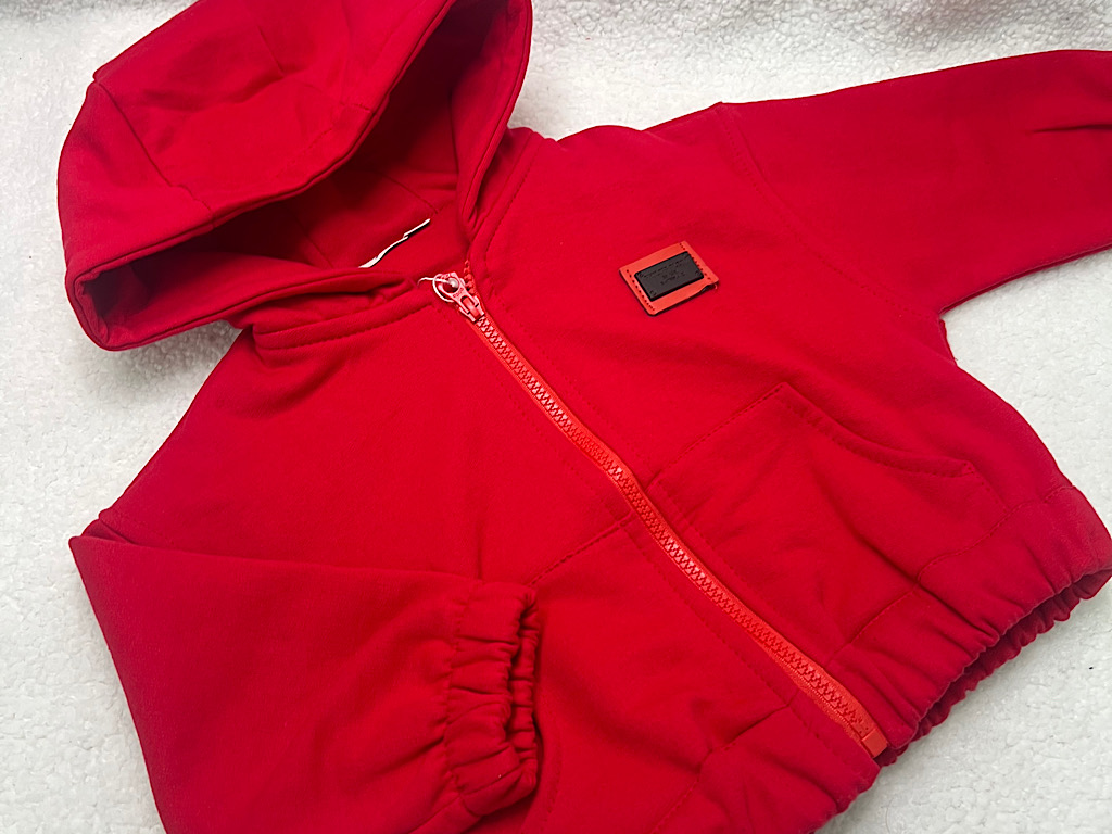 سوییشرت کلاهدار  داخل کرکی قرمز رنگ کندی candy