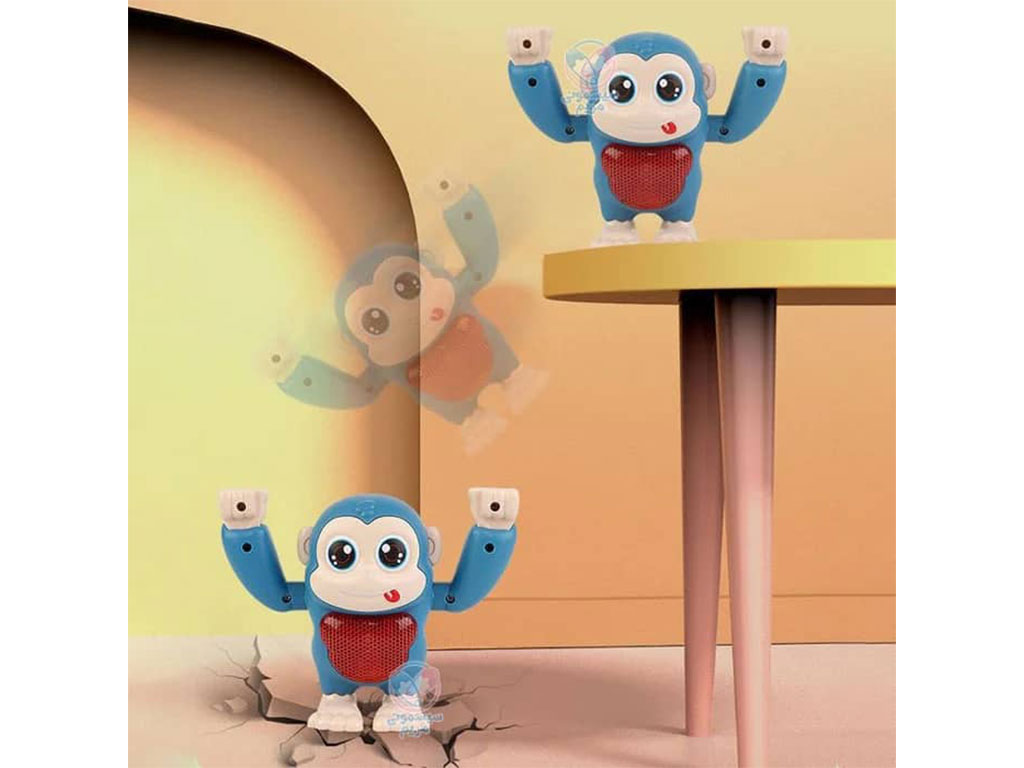 عروسک موزیکال، چراغ دار و رقاص اسباب بازی طرح میمون