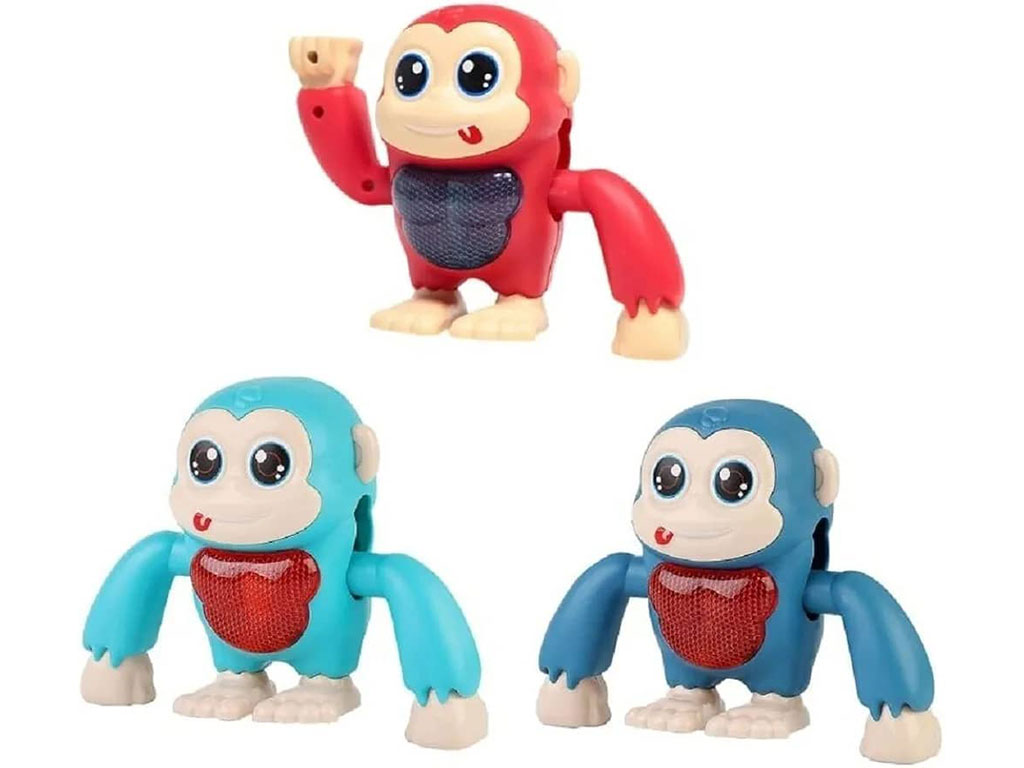 عروسک موزیکال، چراغ دار و رقاص اسباب بازی طرح میمون