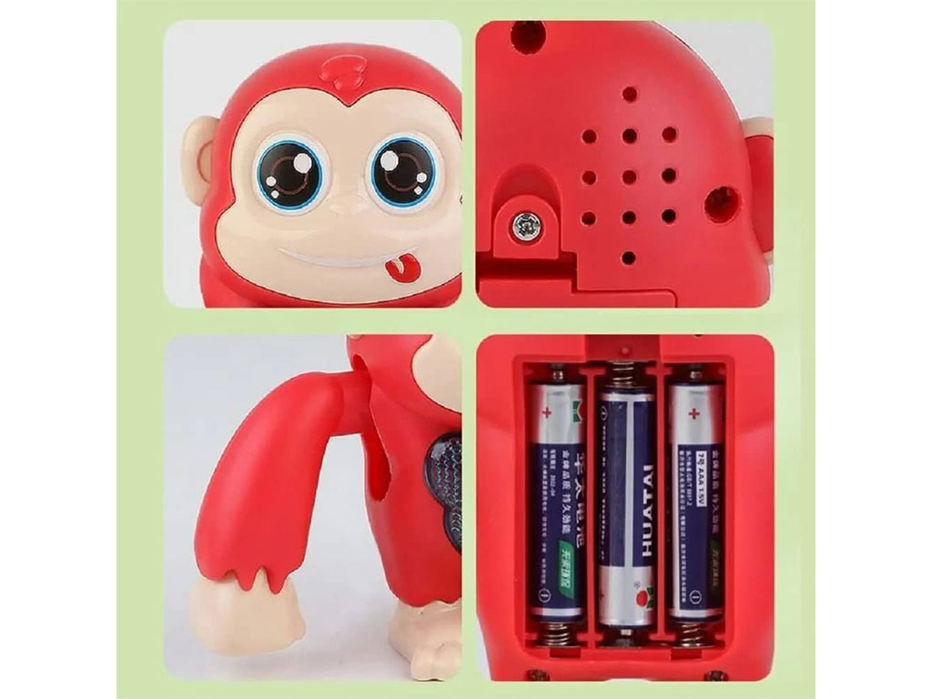 عروسک موزیکال، چراغ دار و رقاص اسباب بازی طرح میمون