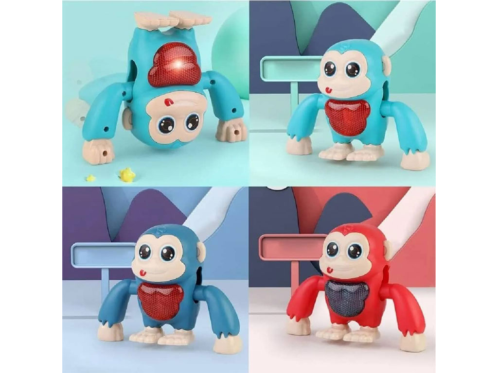 عروسک موزیکال، چراغ دار و رقاص اسباب بازی طرح میمون