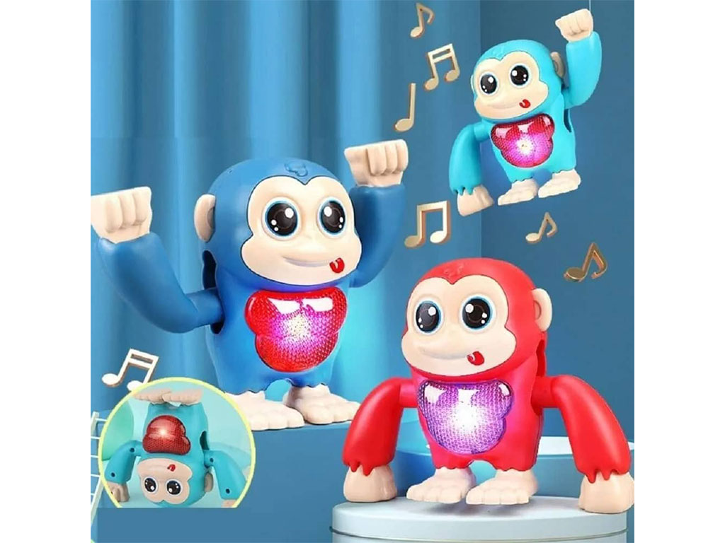 عروسک موزیکال، چراغ دار و رقاص اسباب بازی طرح میمون